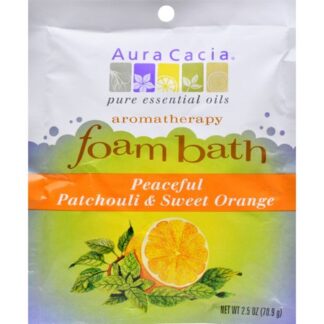 Aura Cacia Patchouli/Sweet Orange, Foam Bath, 2.5 oz. pouch