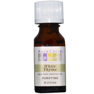 Aura Cacia White Thyme, Essential Oil, 1/2 oz. bottle