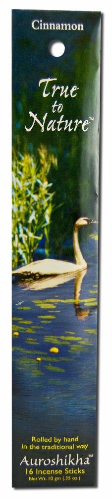 Auroshikha True to Nature Incense Cinnamon -- 16 sticks