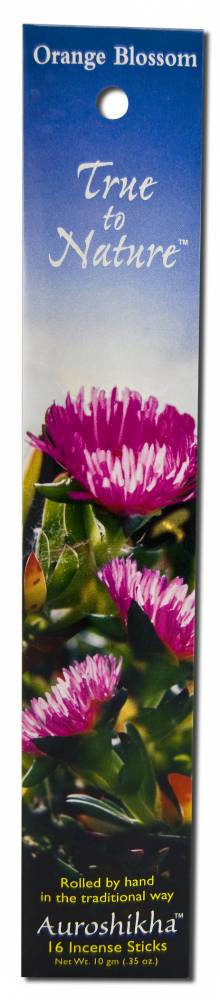 Auroshikha True to Nature Incense Orange Blossom -- 16 sticks