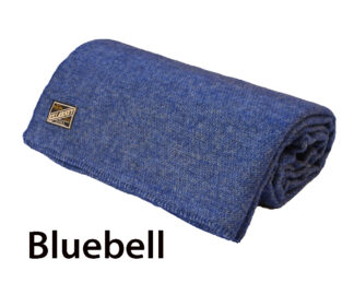 Kerry Woollen Mills Killarney Emlagh Irish Wool Blanket Rich Bluebell