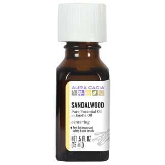 Aura Cacia Sandalwood Essential Oil Blended with Jojoba Oil