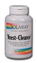 Solaray Yeast-Cleanse -- 180 Vegetarian Capsules