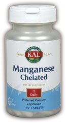 KAL Manganese Chelated -- 12 mg - 100 Tablets