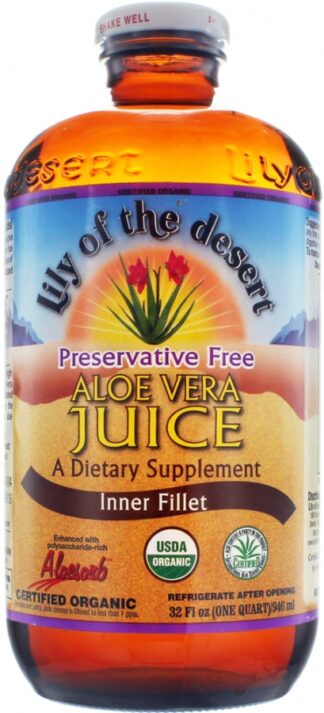 Lily Of The Desert Juice Aloe Vera Preservative Free Organic Inner Filet -- 32 oz