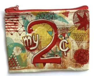 Blue Q My 2 Cents Get Real Coin Purse