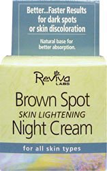 Reviva Labs Brown Spot Skin Lightening Night Cream -- 1 oz