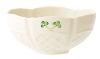 Belleek 2495 Shamrock Trellis Bowl, 6"