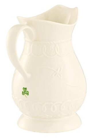 Belleek 4232 Celtic Lace Pitcher, 20 Fluid Ounce, White