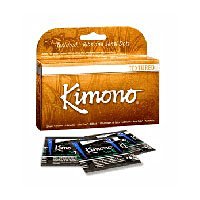 Kimono Condoms Microthin Ribbed with Sensei Dots Condom -- 3 pac