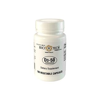 Bio-Tech Pharmacal D3-50 Vitamin D3 50,000 IU -- 100 Vegetarian Capsules