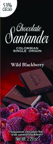 Chocolate Santander Wild Blackberry 53% Cocoa Semi-Dark Bar -- 70g