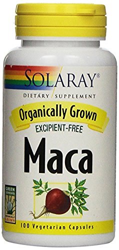 Solaray Organically Grown Maca Root Supplement, 500 mg, 100 Count