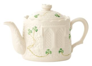 Belleek 2825 Irish Castle Shaped Teapot