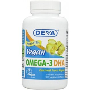 DEVA Vegan Omega-3 DHA -- 90 Vegetarian Softgels