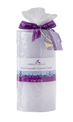 Garden of Ireland Sweet Lavender Pillar Candle 6" X 3"