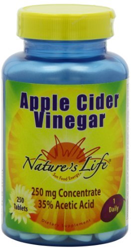 Nature's Life Apple Cider Vinegar 250 mg 35 % Acetic Acid -- 250 Tablets