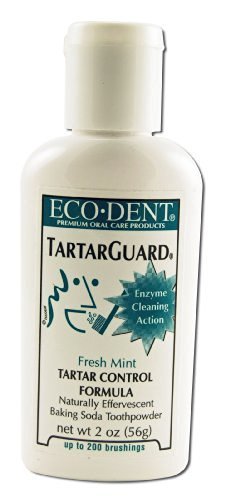 Eco-Dent Tartar Guard Fresh Mint Tartar Control Formula Baking Soda Toothpowder -- 2 oz (56 g)