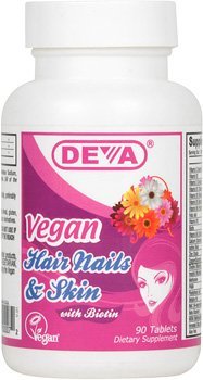 DEVA Vegan Hair, Nails, & Skin Support -- 90 Tablets