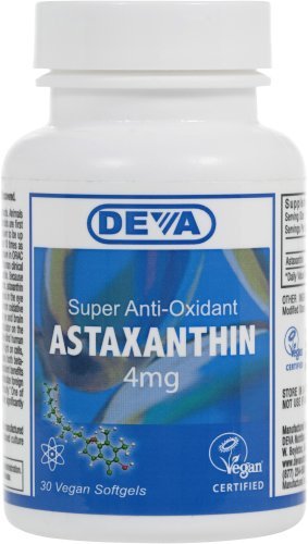 DEVA Vegan Astaxanthin Super Antioxidant -- 4 mg - 30 Softgels