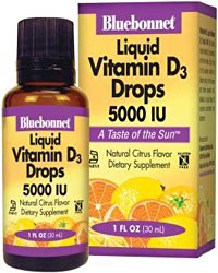 Bluebonnet Liquid Vitamin D3 Drops 5,000 IU -- 1 fl oz (30 ml)