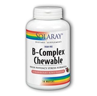 Solaray B-Complex Chewable Natural Strawberry -- 50 Chewables