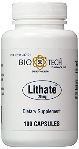 Bio-Tech Pharmacal Lithate 20 mg -- 100 Capsules