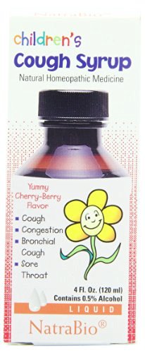 NatraBio Children's Cough Syrup Cherry-Berry -- 4 fl oz