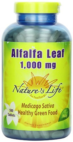 Nature's Life Alfalfa Leaf 1000 Mg -- 500 Tablets