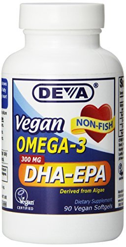 DEVA Vegan DHA-EPA 300 mg - High Potency 90 Vegan Softgels