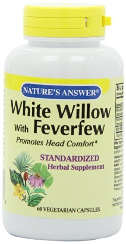 Nature's Answer White Willow with Feverfew -- 60 Vegetarian Caps