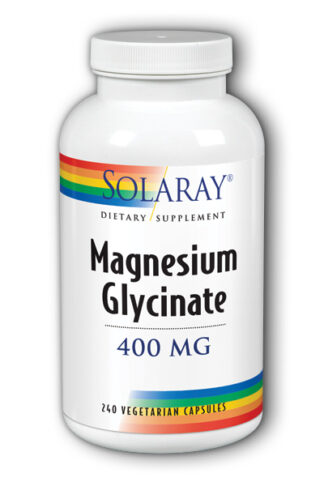 Solaray Magnesium Glycinate 400mg -- 240 Vegetarian Capsules