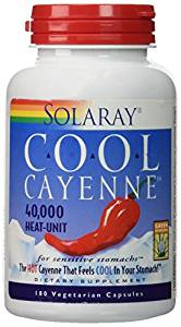 Solaray Cool Cayenne 600 mg -- 180 Vegetarian Capsules