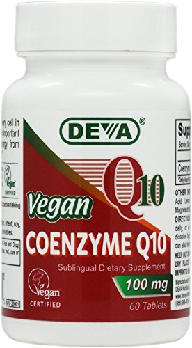 DEVA Vegan Coenzyme Q10 100mg -- 60 Sublingual Tablets
