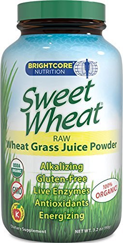Brightcore Nutrition Sweet Wheat Organic Wheat Grass Juice Powder -- 90 Grams