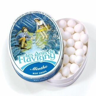 Les Anis De Flavigny Abbaye de Flavigny Mint Drops -- Oval Tin 50g / 1.75 oz