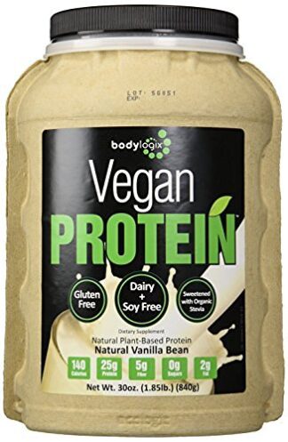 Bodylogix Natural Vegan Protein Nutrition Shake Vanilla -- 1.85 Pound