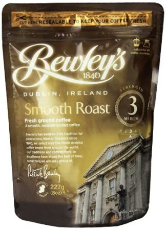 Bewley's Smooth Roast Medium Ground Arabica Coffee, 8-Ounce Resealable Bag