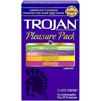 Trojan Pleasure Pack Lubricated Condoms -- 12 pack