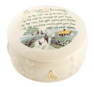 Belleek 3390 Irish Blessing Box, 3"