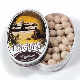Les Anis De Flavigny Abbaye de Flavigny Liquorice Licorice Drops -- Oval Tin 50g / 1.75 oz