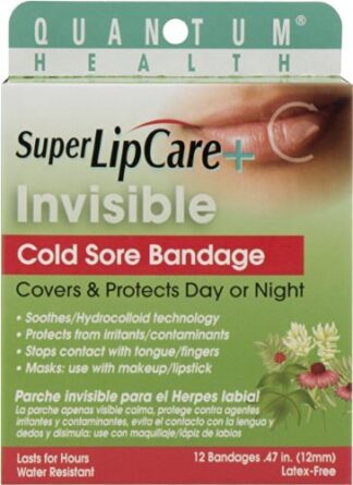 Quantum Super Lipcare Plus Invisible Cold Sore Bandage -- 12 Bandages