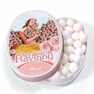 Les Anis De Flavigny Abbaye de Flavigny Rose Drops -- Oval Tin 50g / 1.75 oz