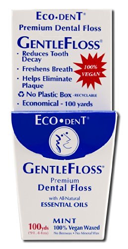 Eco-Dent Vegan Floss Gentlefloss Premium Dental Floss Mint -- 100 yards