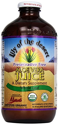 Lily Of The Desert Aloe Juice Preservative Free Organic Whole Leaf -- 32 oz