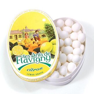 Les Anis De Flavigny Abbaye de Flavigny Lemon Drops -- Oval Tin 50g / 1.75 oz