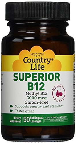 Country Life Superior B-12 3000 mcg – 50 lozenges