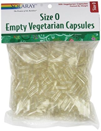 Solaray Empty Vegetarian Capsules Size 0 -- 500 Vegetarian Capsules
