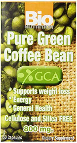 Bio Nutrition Pure Green Coffee Bean Capsules with GCA 800mg – 50 Vegetarian Capsules
