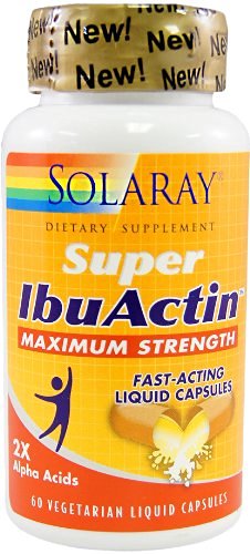 Solaray Super IbuActin Maximum Strength -- 60 Vegetarian Capsule